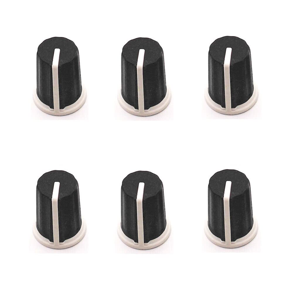 6-Pack EQ Rotary Knob for Pioneer DJM-700 750 800 850 900 2000 900NXS2 900SRT 900nexus 2000nexus etc, Pioneer Digital Controller XDJ-RX DDJ-RZ DDJ-SZ DDJ-SZ2 etc, DAA1176 DAA1305. (Black)