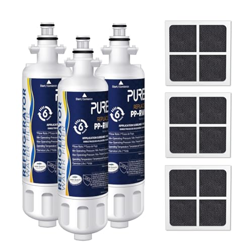 Image of PUREPLUS 469690 NSF 401 & 53 & 42 Certified Replacement for LG LT700P Kenmore Elite 9690, ADQ36006102, ADQ36006101, LFXS30766S, LFX28968ST, LT120F Refrigerator Water and Air Filter Combo, 3Pack