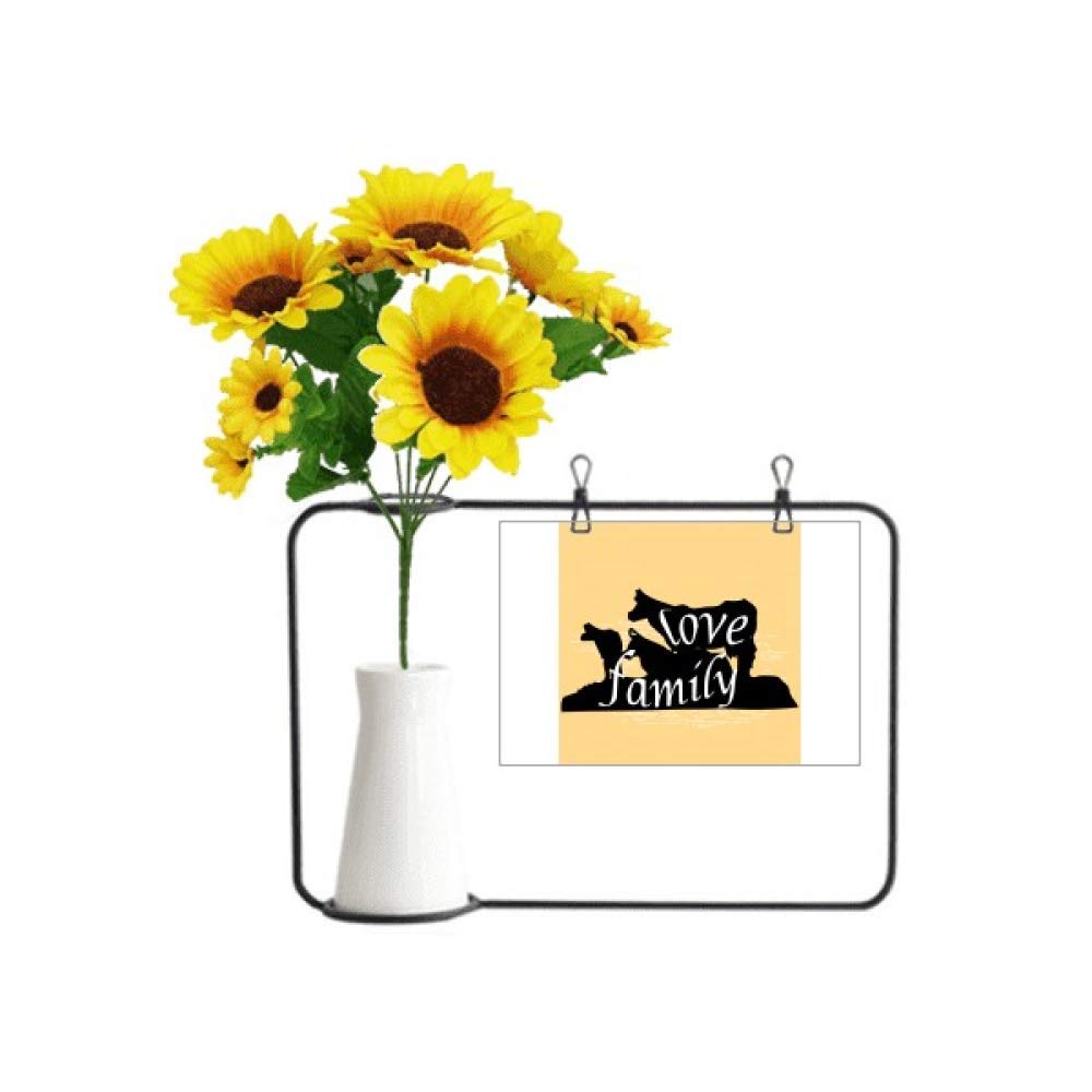 Hyena contour naturel design moderne bouteille tournesol carte message