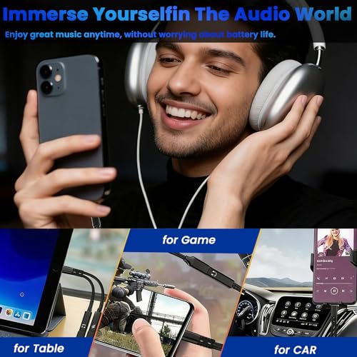 Image of Verilux 2 in 1 Type C to C Audio & Charging Connector, PD 60W Type C to C Cable Fast Charging with Simultaneous Wired Headphone Connection for iPhone 17 /17 Pro /17 Pro Max /16 /15 Series