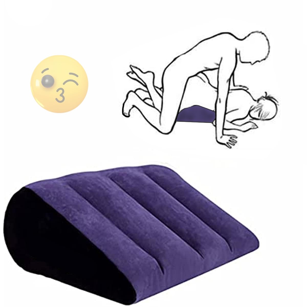 𝙎𝙚̣𝙭 𝙏σ𝙮𝙨 Cuscino Gonfiabile Viola, Un Regalo Originale per Uomini e Donne!