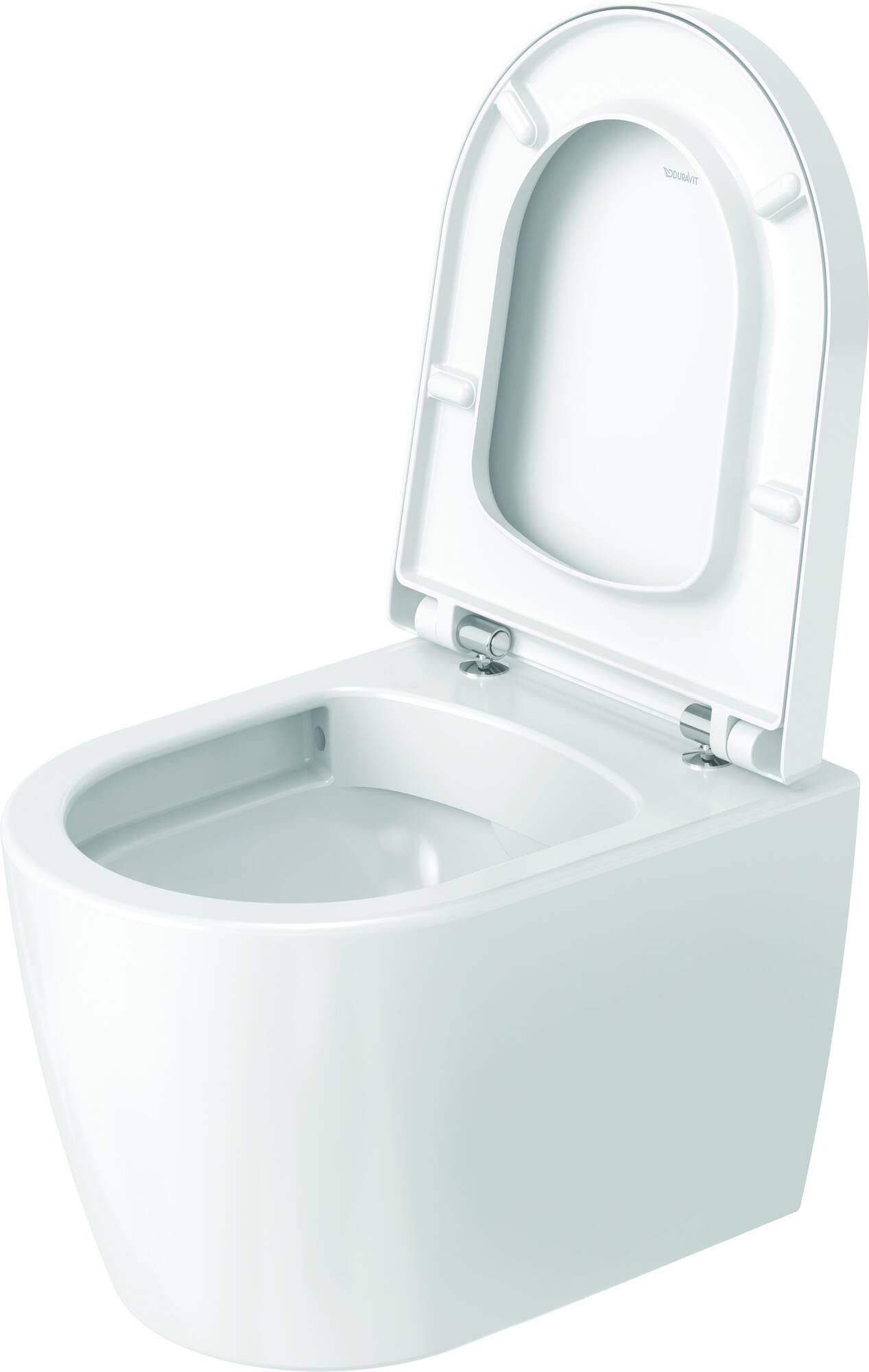 Duravit Toilet Seat Me By Starck (compact), Soft Close Toilet Seat, Urea Thermoset Toilet Lid, Toilet Cover With Stainless Steel Hinges, Shortened Version (Compact), White Satin Matt - View #10