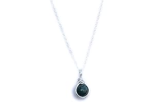 Bloodstone Sterling Silver Necklace: Dainty Elegance for Healing and Empowerment