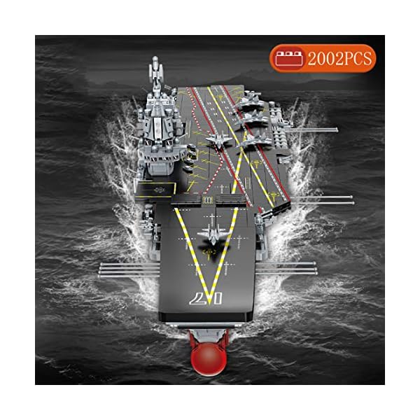 LDB SHOP Technik Modellbausatz Schiff, 2002 Klemmbausteine Technik Militär Schlachtschiff Modell, Technik Flugzeugträger… – Bild 4