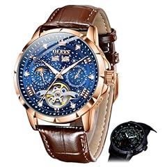 G6690:Brown strap&Blue dial