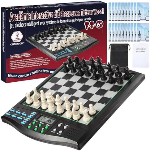 SUP échiquier portable Jeu d'échecs pliant d'échiquier portable pour activités familiales (Noir