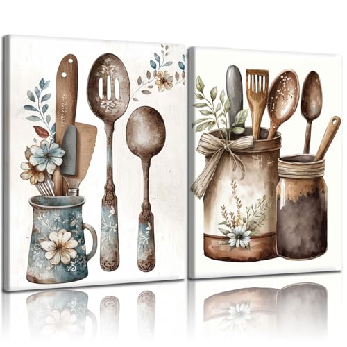 Doqueodas Vintage Kitchen Canvas Art