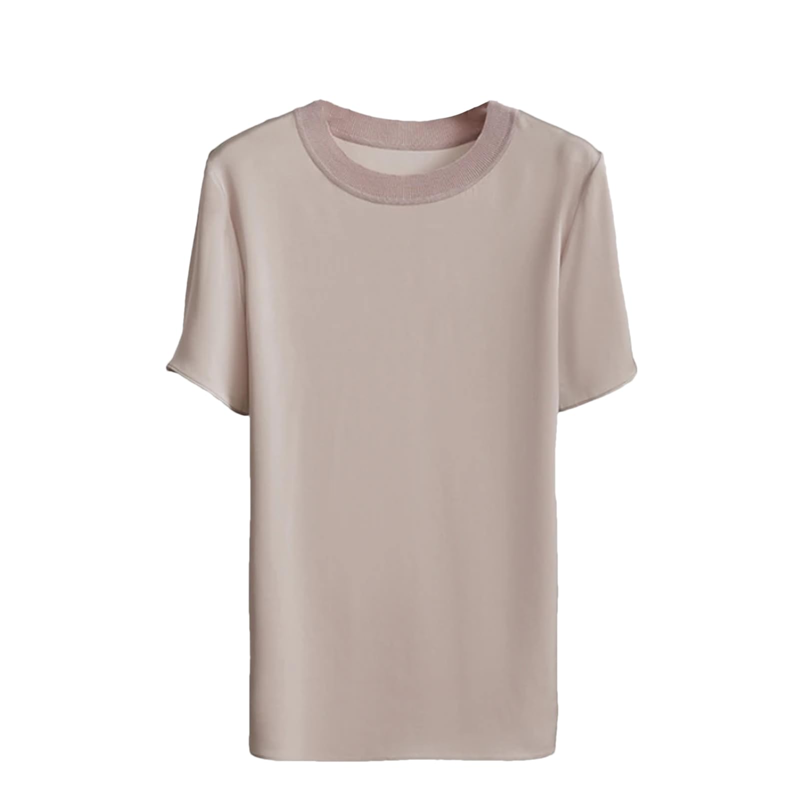Damen-T-Shirt, Bluse, T-Shirt, Top, kurzärmelig, Seidenhemd