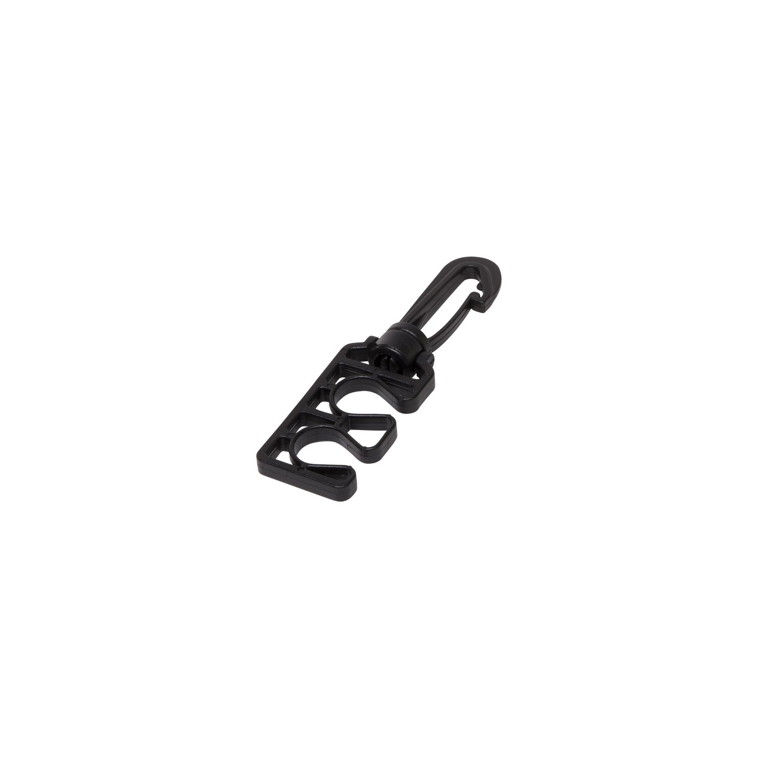 Trident Two Station Scuba Hose Holder with Swivel Gate Clip (Black)