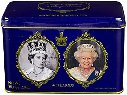 New English Teas Queen Elizabeth II Tin 80 g (40 Teabags)