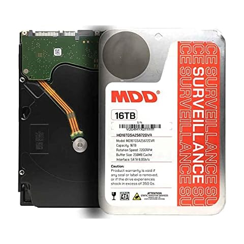 MDD MAXDIGITALDATA (MDD16TSATA25672DVR 16TB 7200RPM 256MB Cache SATA 6.0Gb/s 3.5inch Internal Surveillance Hard Drive - 3 Years Warranty (Renewed) Cover