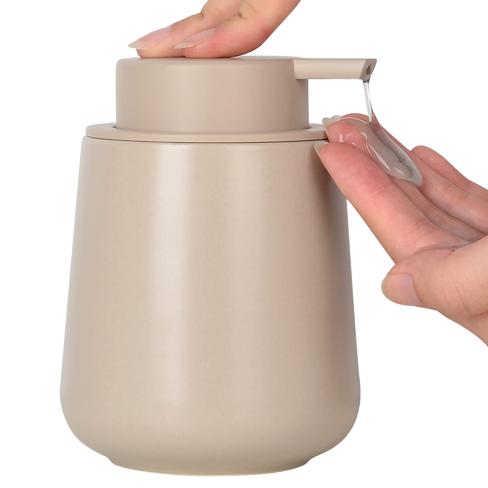 BosilunLife Ceramic Soap Dispenser - Dish Soap Dispenser for Bathroom 12Oz