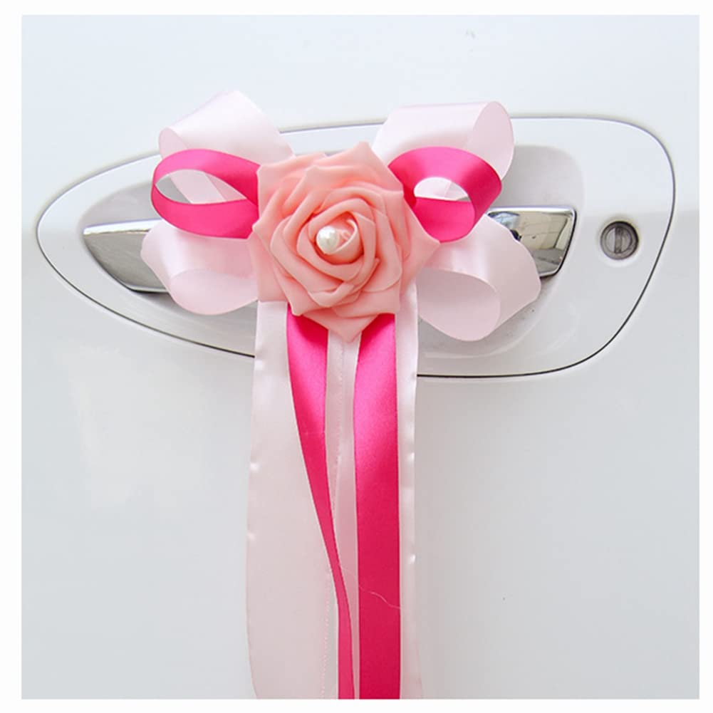 Set De 4 Lazos Multicolor Kit De Flor Para Decoración De Coche De