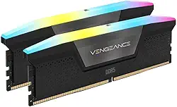 CORSAIR Memória de computador desktop Vengeance RGB DDR5 RAM 48GB (2x24GB) 6000MHz CL36 Intel XMP 3.0 - Preto (CMH48GX5M2E6000C36)