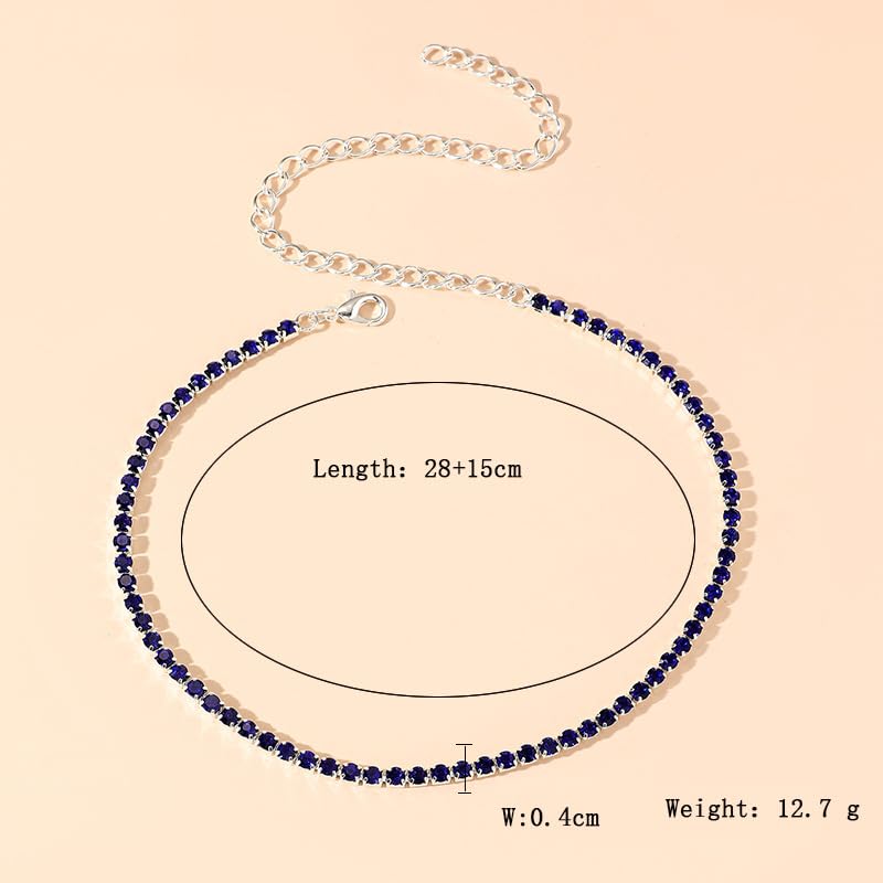 Sparkly Rhinestone Tennis Choker Necklace - Crystal Rhinestone Choker for Brides & Bridesmaids3