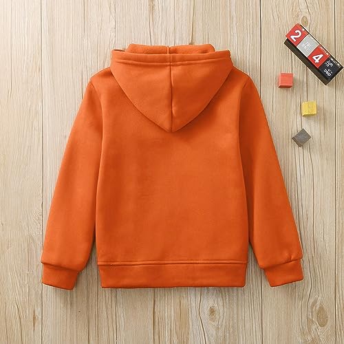 Boys' Full Zip Hoodie Hooded Sweatshirt Loose Casual Solid Comfy Long Sleeve Jacket with Pockets for Girls and Boys2