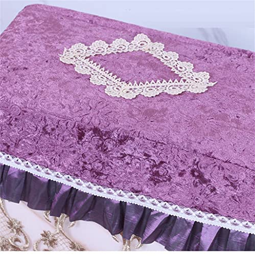 ZSMLB Plüsch-Toilettensitzbezug mit Spitzen-Toilettensitzbezug, warm, weich, Badezimmer-Toilettensitzkissen, universell – Bild 5