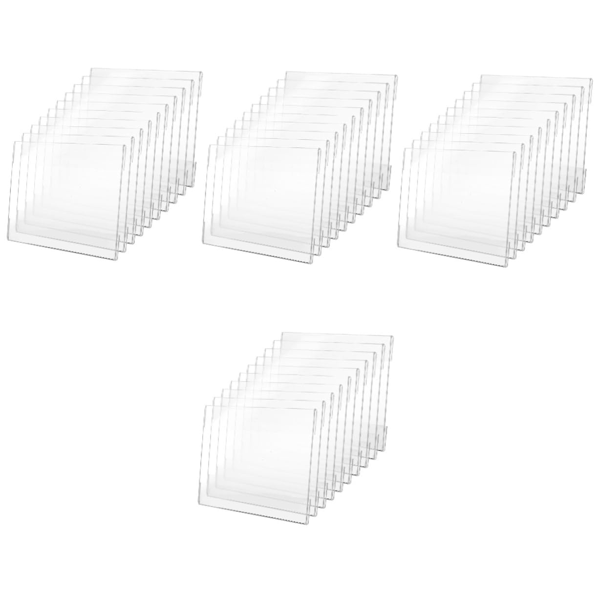 Lurrose 4 Sätze Wandmontierte Etikettenhalter Aus Acryl Transparente Preisschildhalter Für Geschäfte Und Werbung Für Begrenzte Räume Und Vielseitige Nutzung 10 Stück * 4
