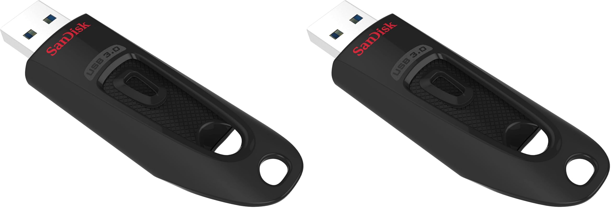 SanDisk Ultra USB 3.0 Flash-Laufwerk 128 GB (SecureAccess Software, Passwortschutz, Übertragungsgeschwindigkeit von bis zu 130 MB/s) Schwarz (Packung mit 2)