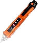 Voltage Tester, Non-Contact Voltage Detector, Electrical Tester, 3 Ranges AC 12V/48V/70V-1000V, Live/Null Wire Tester with Buzzer Alarm and Flashlight, Wire Breakpoint Finder - Orange