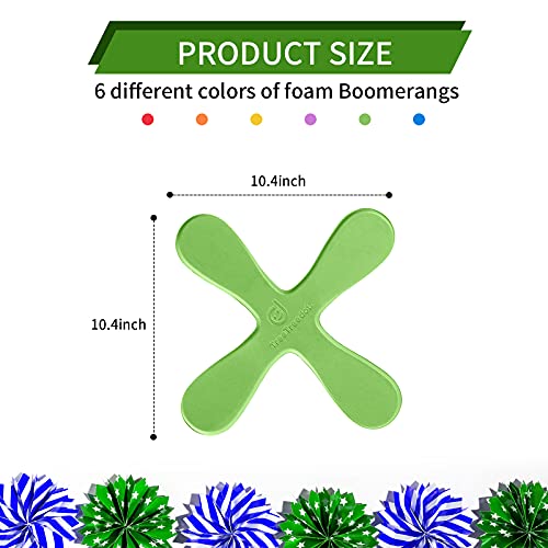 6 Pieces Foam Boomerang 10 Inch For Kids And Adults, Soft And Safe Kids Boomerang For Indoor And Outdoor Use #TOP1