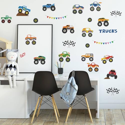 Set de 25 stickers vinilo decorativo Monster Truck miniatura 5