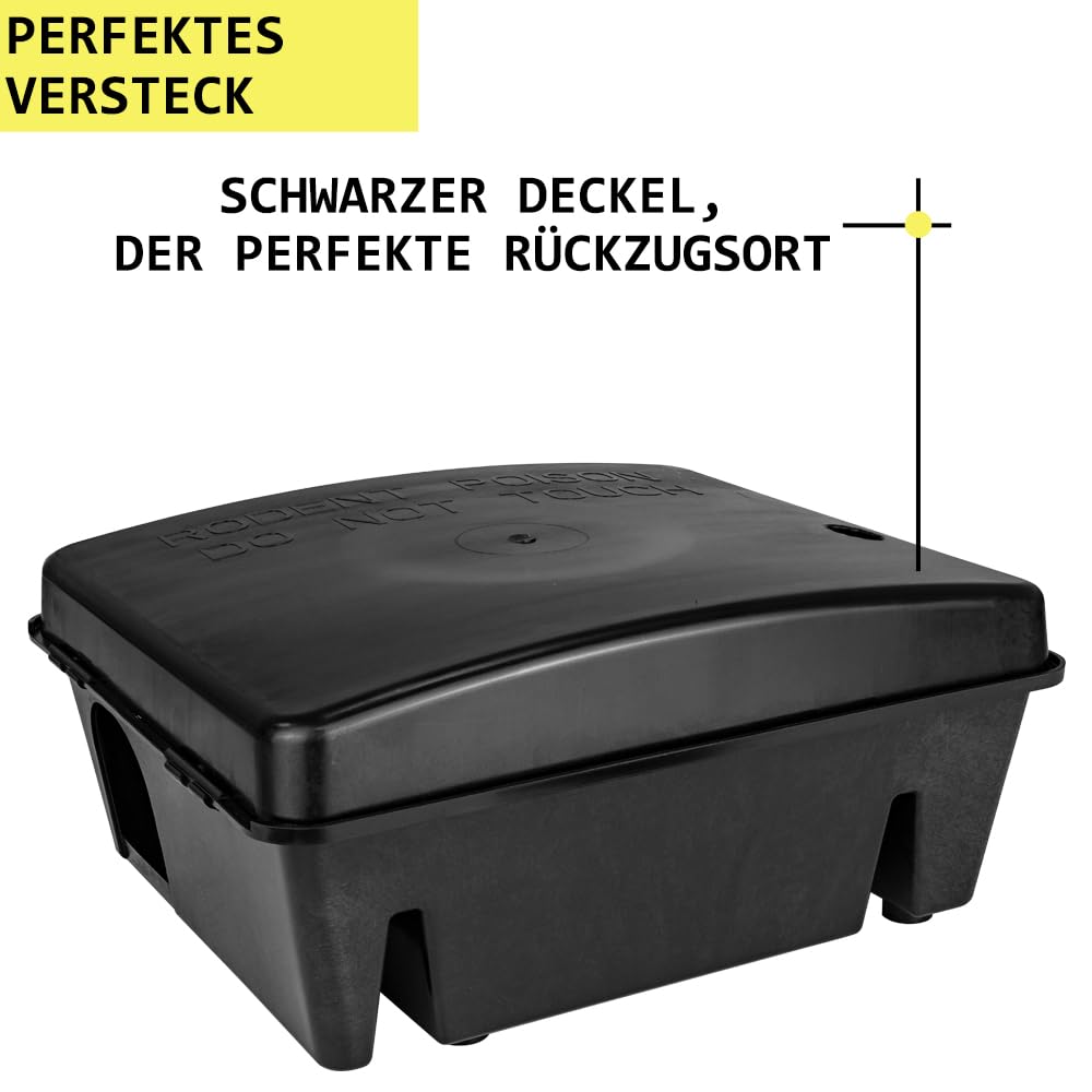 Auswahl Köderstation Ratten Mäuse Köderbox Garten Mausfalle Rattenköderbox Box Rattenfalle Rattenköderstation Kinder- Haustiersicher Mäusebox Koederbox Gift Petigi