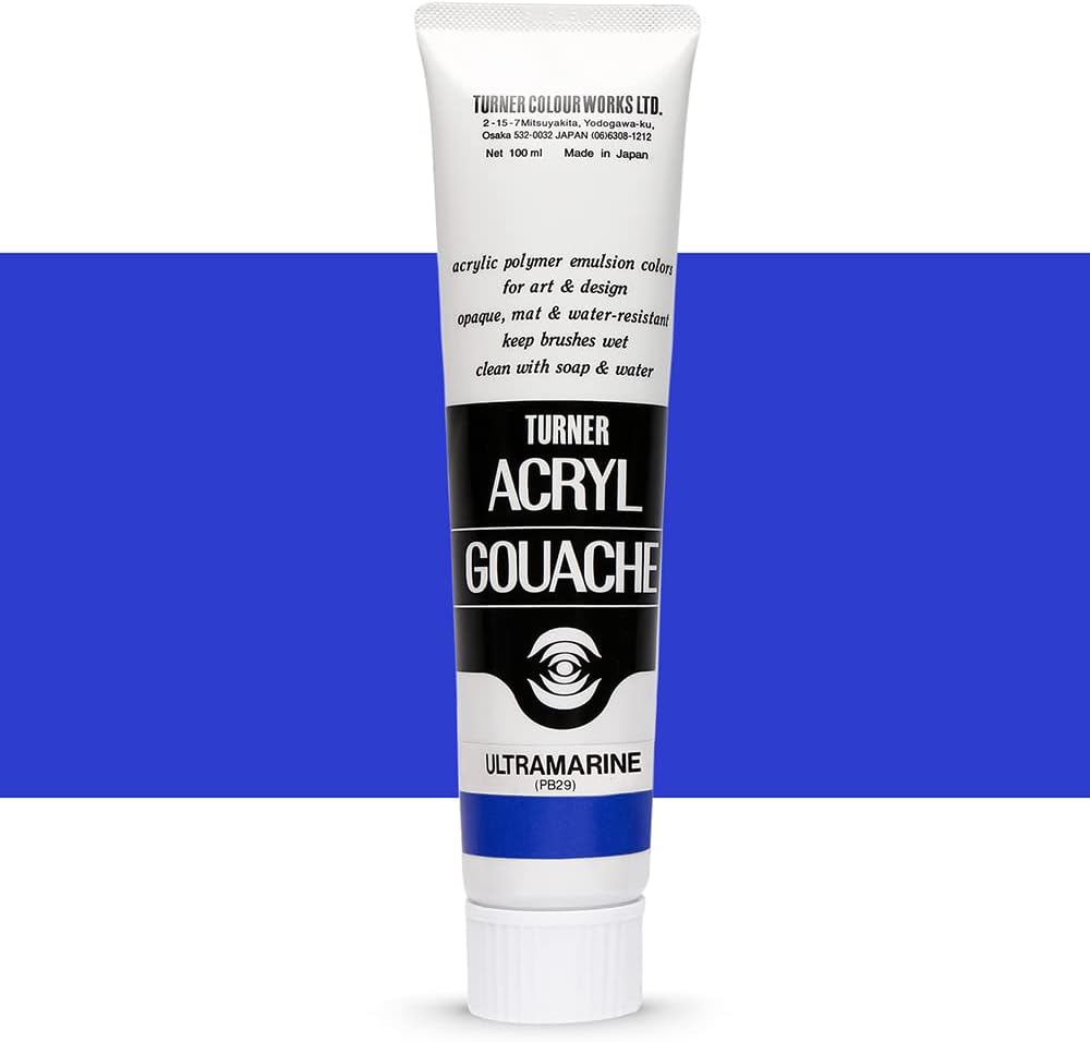 Acryl Gouache Artist Acrylic Paint - Single 100 ml Tube - Ultramarine