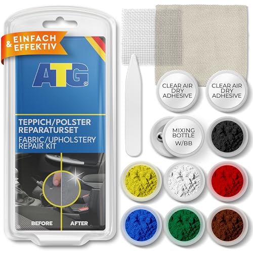 ATG®Kit Réparation Tissu Voiture – Réparation siège Auto, canapé, Sofa et Textiles, Trou...