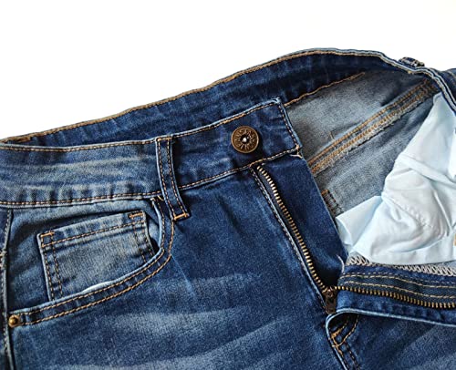 Atditama Wide Leg Jeans for Women Mid Rise Straight Leg Bootcut Stretchy Relaxed Boyfriend Mom Jeans Blue US 164