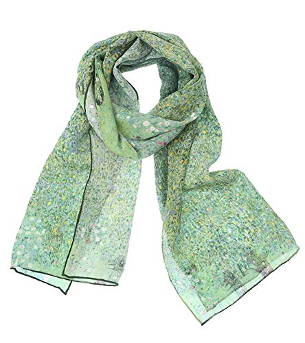 Women 100% Silk Scarves Van Gogh Paul Gauguin Monet Painted Scarf2