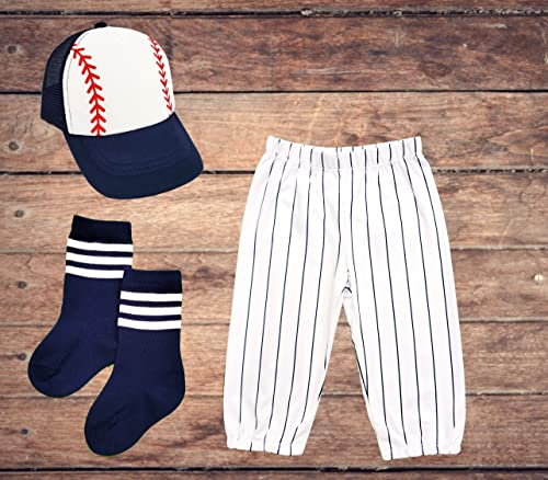 Personalized Half Birthday Boy Girl Half Way to First® 6 Month Baseball 1/2 Halfway Outfit Set3