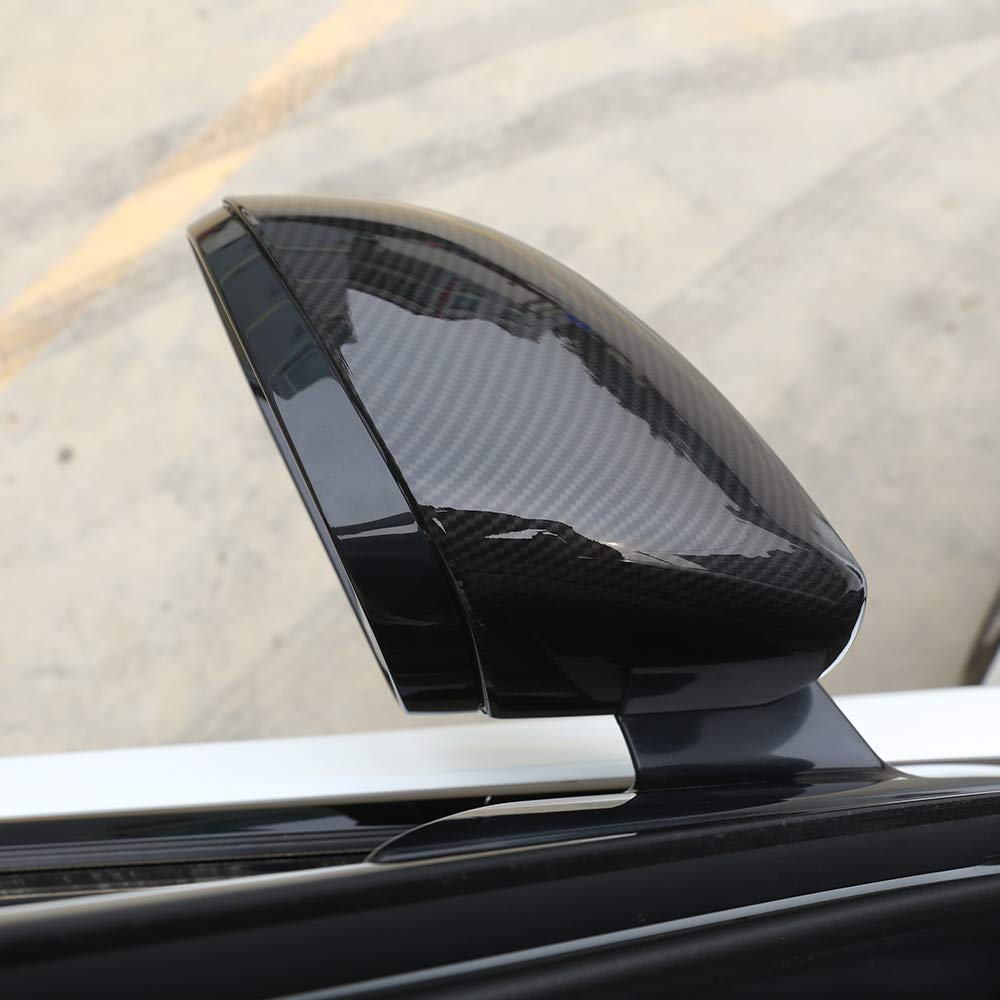 YIWANG Styl włókna węglowego do RangeRover Sport 2014-2018 ABS plastikowa osłona lusterka wstecznego samochodu dla Discovery 4 2010-2016 części pokrywy lusterka bocznego