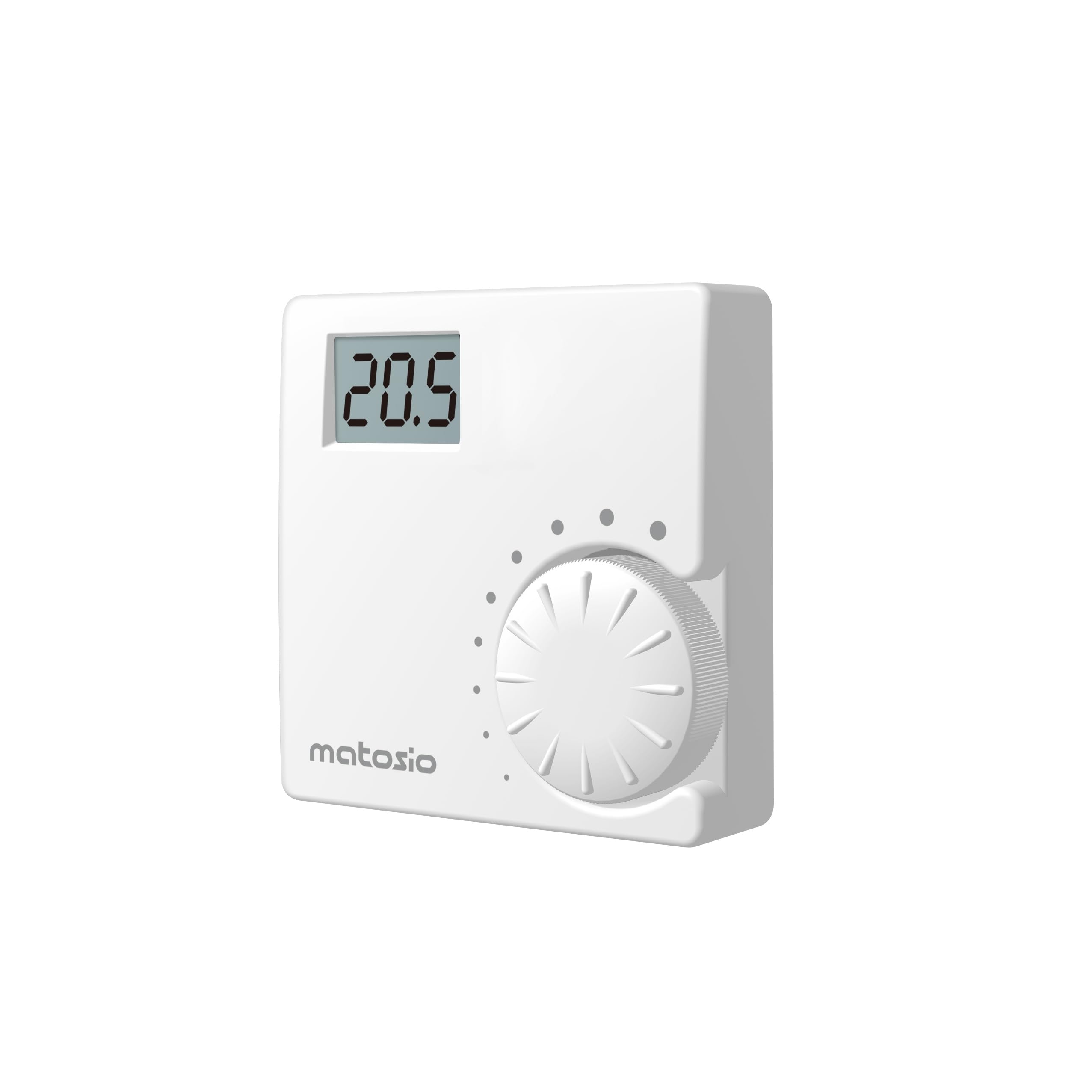 TH610 - Set di termostato radio per caldaia, con ricevitore, termostato digitale, funzionamento a batteria, montaggio a parete, bianco