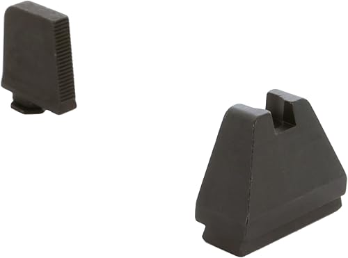 AMERIGLO Juego de altura 9XL negro. Compatible con Glock (excepto 42,43 variantes), 9XL alto negro dentado .500 pulgadas frontal, negro plano .600 disponible en Yaxa Guatemala