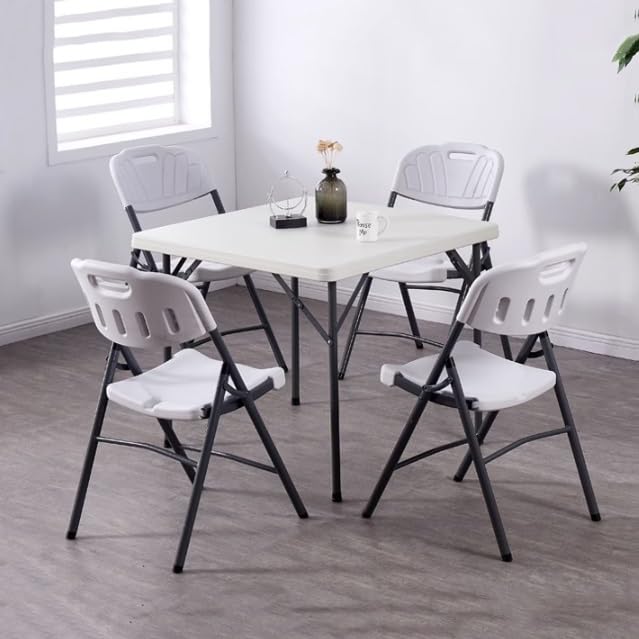 Table de salle à manger carrée pliante pour fêtes sur balcon et petits appartements