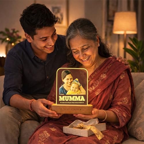 Image of ZOCI VOCI Mothers Day Gifts - Customised Gift for Mom - Eternal Need Personalized Engraved Lamps, Unique & Creative Gifting Ideas for Mummy (Warm Light, Colorful HD UV Print)