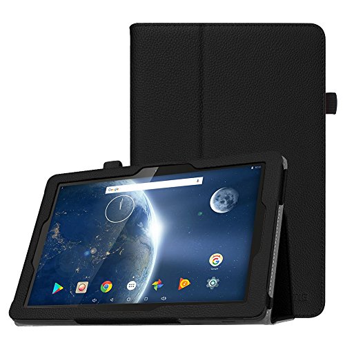 Fintie Dragon Touch 10.1 inch X10 Tablet Case, Premium PU Leather Folio Cover with Stylus Holder for Dragon Touch X10 2017 Edition, Fusion5 104+, IVIEW-1070TPC-II 10.1-Inch Android Tablet, Black