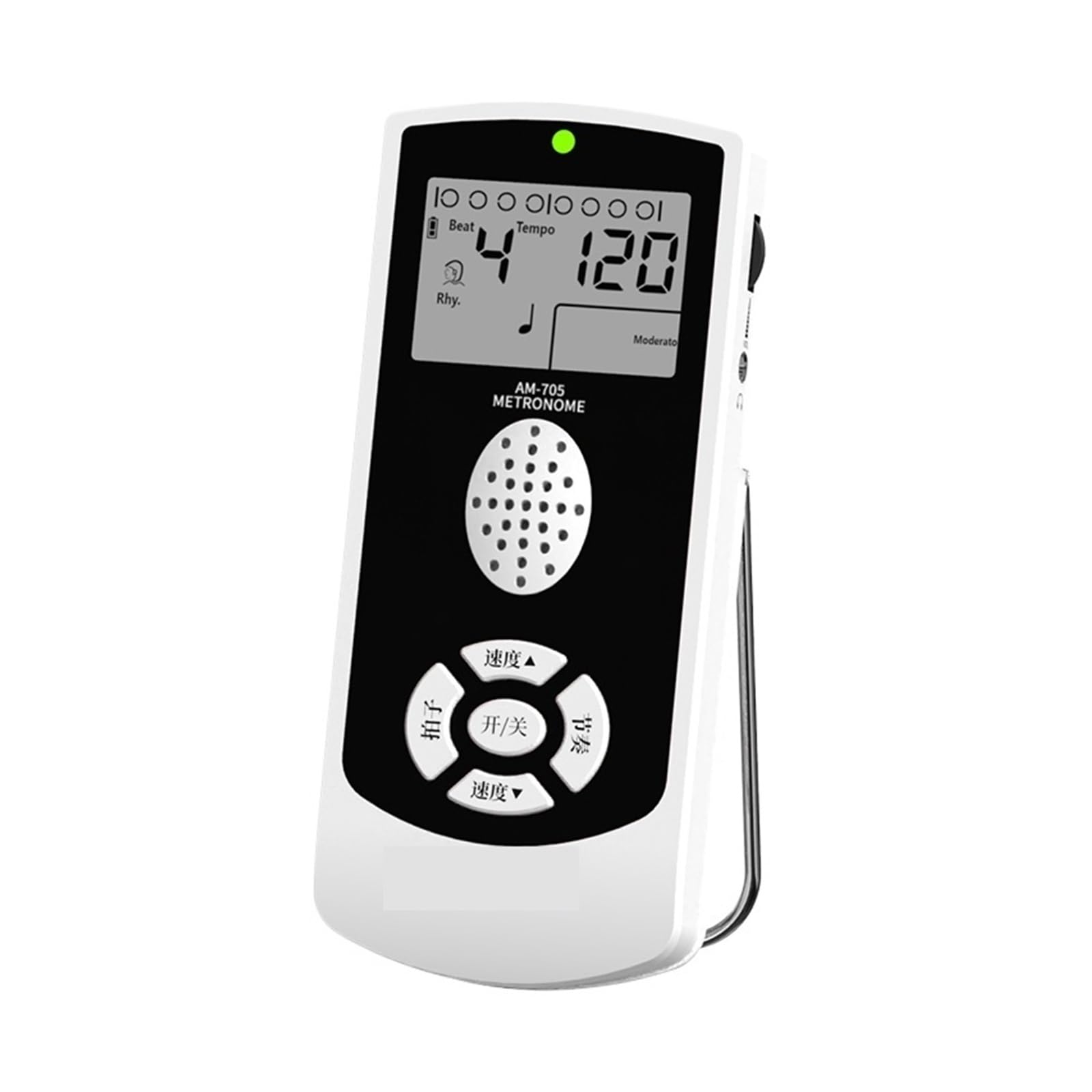 Digital Metronome for Guitar Piano Drum and All Instruments with Timer, English Vocal Counting and 2 Different Sounds(Battery model-Pink)