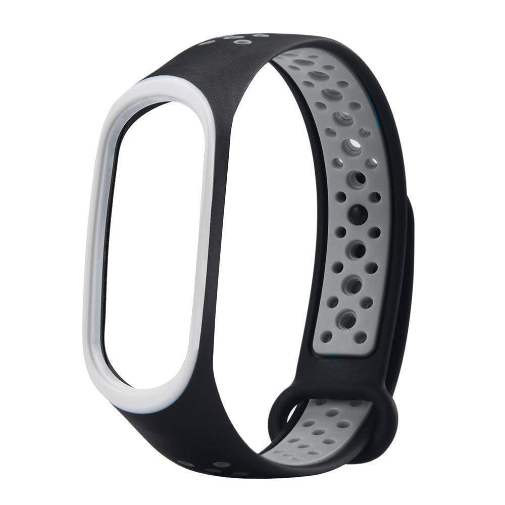TechMount� Soft Silicone Sports Design Wristband Wrist Band Strap (Band 3 & 4, Black-Grey) (B09QQ4BGWM) Amazon Price History, Amazon Price Tracker