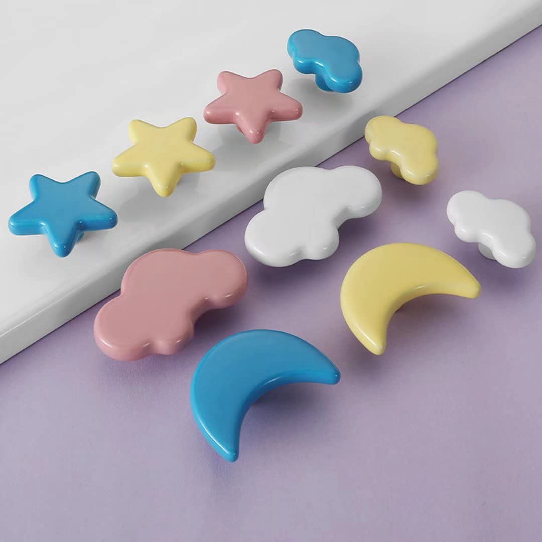10 maniglie per cassetti e cassetti, in ceramica, per armadi, porte, mobili e accessori per la decorazione della stanza dei bambini, 10 pezzi