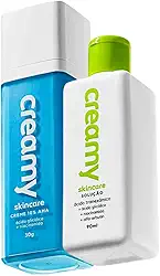 Kit Creamy Ácido Glicólico Redutor de Linhas e Ácido Tranexâmico Solução Tônico Facial (2 produtos)