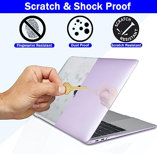 Image of Case Compatible with MacBook Pro 14 inch Case 2026 2025 2024-2021 M5 M4 M3 M2 M1 A3434 A3112 A3185 A3401 A2918 A2992 A2779 A2442Plastic Hard Shell Cover Case, Matte Purple