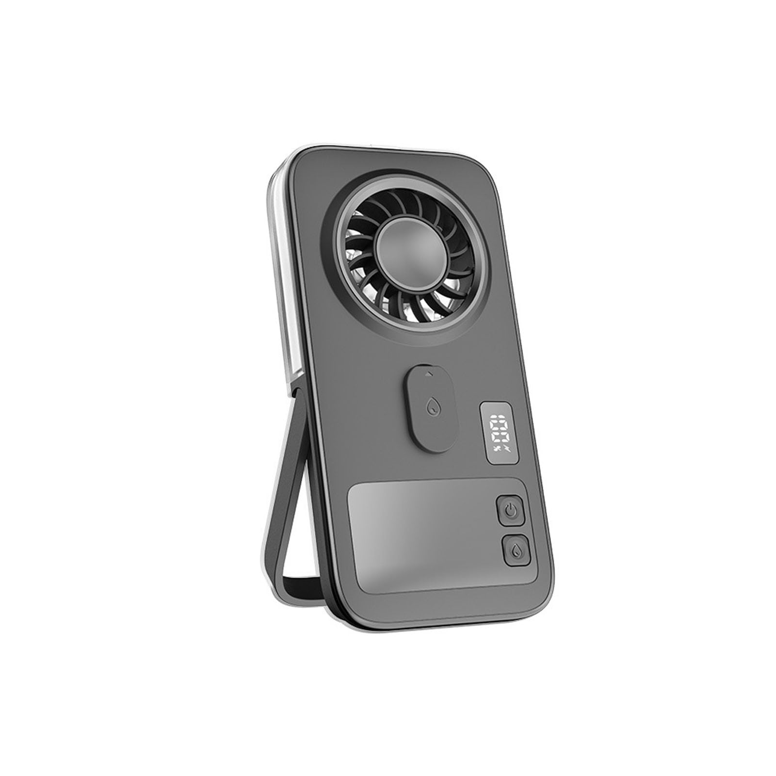 Alksubbm Handheld Fan with LED Display USB Rechargeable Compact Cooling Device for Home Work Travel Desk Humidifying Fan
