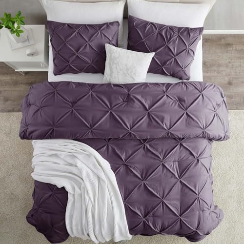 FM Pintuck Duvet Cover Sets 100% Soft Microfibre Quilt Bedding Set Luxury Hotel Quality Microfiber Covers Single Double King SuperKing Size Bed Covers with Pillowcases - Image 4