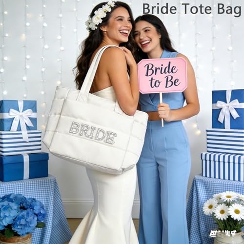 Bolso Tote Puffy para Novia miniatura 3