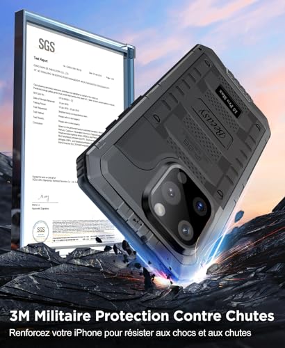 Protège-écran et coque étanche iPhone 15 Pro Max robuste