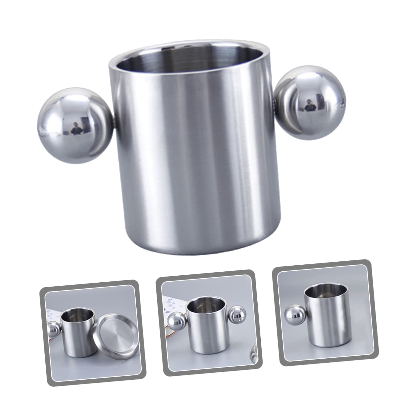 ibasenice 2 Pièces Tasse à Double Paroi En Acier Inoxydable Avec Tasses Camp Mugs Camping Eau Tasse En Acier Gobelet Extérieur En Acier Inoxydable Gobelets Gobelet Portable