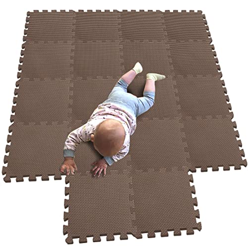 MQIAOHAM 18 Pieces krabbeldecke wasserdicht Teppich Kinder Matte für Baby Puzzle Boden matten Play...