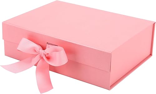 Miniatura 2 de GREDNA Caja de regalo con cierre magnético con tapa, 9.4 x 7.1 x 2.8 pulgadas, caja plegable de propuesta de padrinos de boda con cinta, caja de